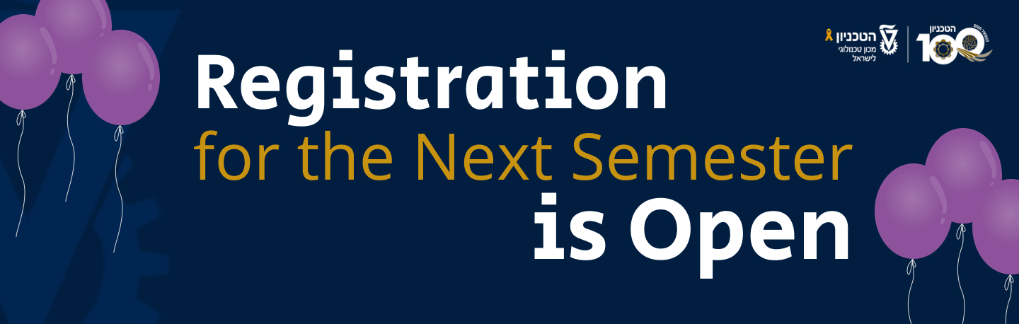 Registration for next semester is open!